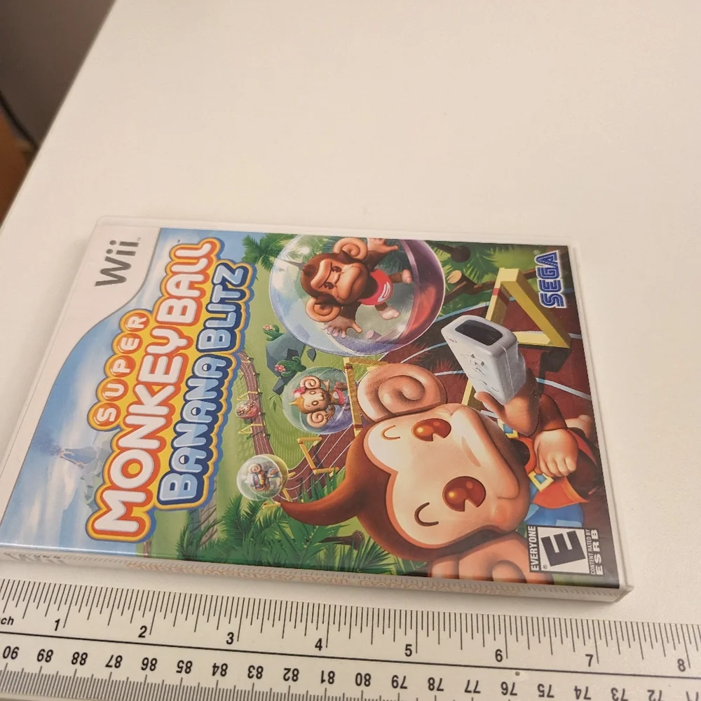 Super Monkey Ball Banana Blitz Wii Game W\ Manual, Case, Original Owner, Tested